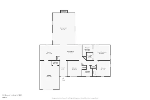 Floorplan - 319 Cameron Dr, Altus, OK 73521 photo 1 of 1