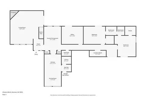 Floorplan - 3 Rustic Hills St, Norman, OK 73072 photo 1 of 2