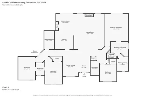 Floorplan - 43447 Cobblestone Way, Tecumseh, OK 74873 photo 1 of 1
