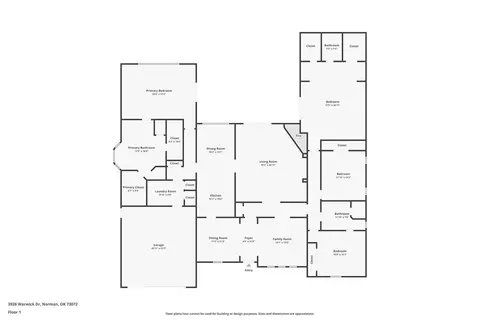 Floorplan - 3926 Warwick Dr, Norman, OK 73072 photo 1 of 1
