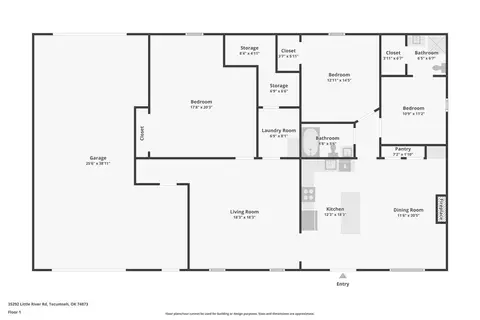 Floorplan - 35292 Little River Rd, Tecumseh, OK 74873 photo 1 of 1