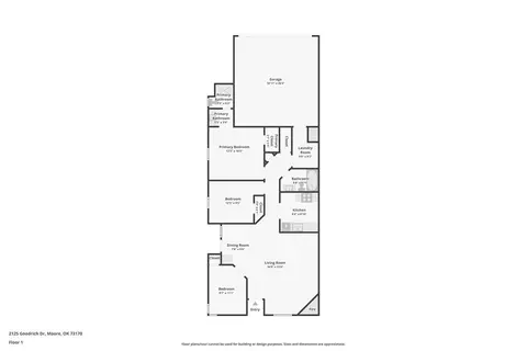 Floorplan - 2125 Goodrich Dr, Moore, OK 73170 photo 1 of 1