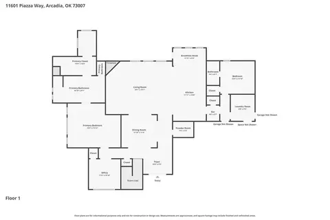 Floorplan - 11601 Piazza Way, Arcadia, OK 73007 photo 1 of 2