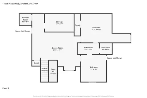 Floorplan - 11601 Piazza Way, Arcadia, OK 73007 photo 2 of 2