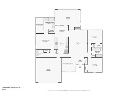 Floorplan - 1208 Melisa Dr, Norman, OK 73071 photo 1 of 1