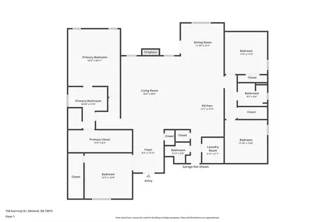 Floorplan - 150 Evermay Dr, Edmond, OK 73013 photo 1 of 1