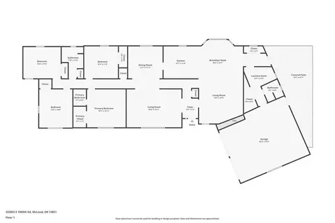 Floorplan - 332852 E 1060 Rd, Mcloud, OK 74851 photo 1 of 1