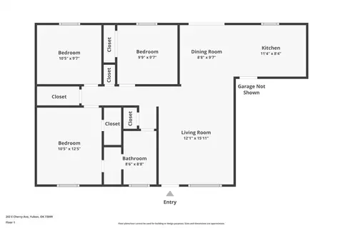 Floorplan - 202 E Cherry Ave, Yukon, OK 73099 photo 1 of 1