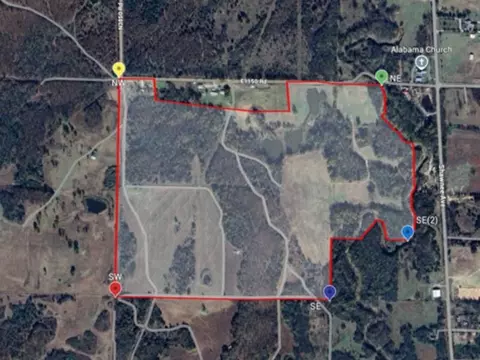 E 1150 Rd & N 3850 Road, Weleetka, OK 74880