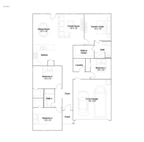 Floorplan - 13423 Tayberry Ln, Mcloud, OK 74851 photo 1 of 1