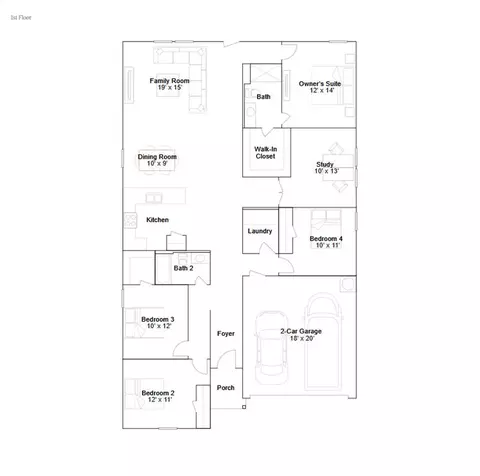Floorplan - 5437 Nicole Dr, Tuttle, OK 73089 photo 1 of 1