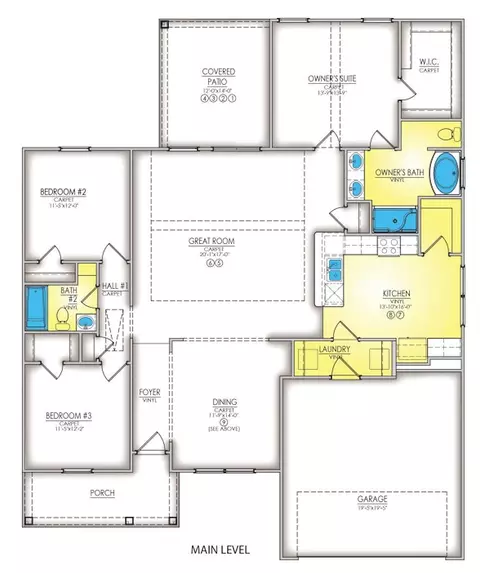 Floorplan - 537 Honeyhill Loop, Conway, SC 29526 photo 1 of 1