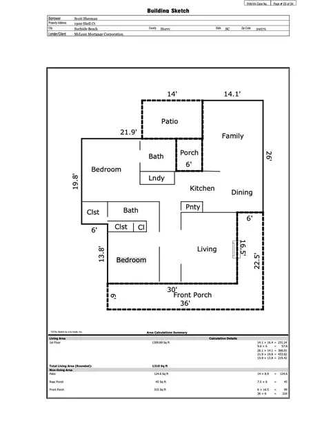 Floorplan - 1900 Shell Ct, Surfside Beach, SC 29575 photo 1 of 1