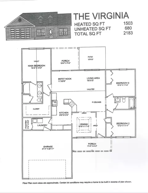 Floorplan - tbd 3 Hucks Rd, Conway, SC 29526 photo 1 of 1
