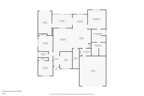 Floorplan - 808 Stone Pine Ct, Loris, SC 29569 photo 1 of 1