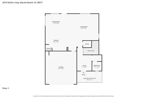 Floorplan - 2674 Stellar Loop, Myrtle Beach, SC 29577 photo 2 of 3