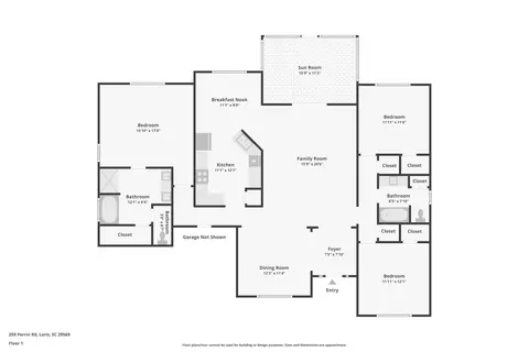 Floorplan - 259 Perrin Rd, Loris, SC 29569 photo 1 of 2