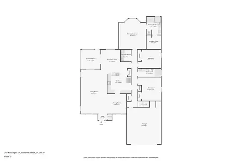Floorplan - 348 Kessinger Dr, Surfside Beach, SC 29575 photo 1 of 3