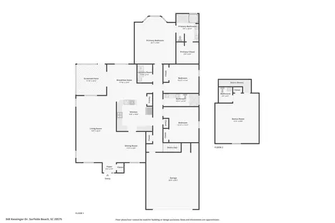 Floorplan - 348 Kessinger Dr, Surfside Beach, SC 29575 photo 3 of 3