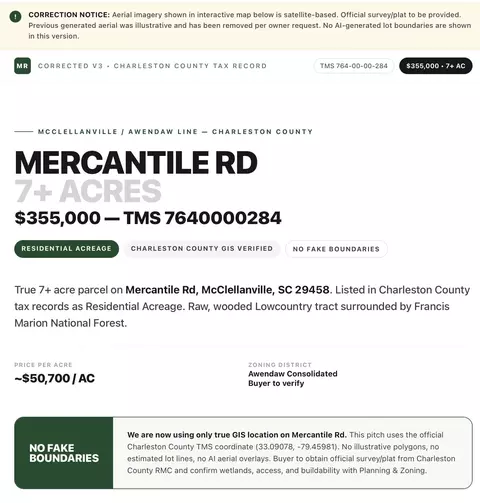 0 Mercantile Rd, Mcclellanville, SC 29458