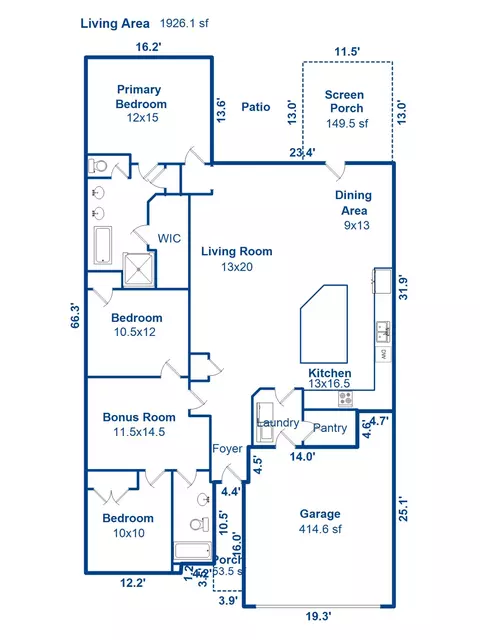 Floorplan - 345 Fox Ridge Ln, Moncks Corner, SC 29461 photo 1 of 1