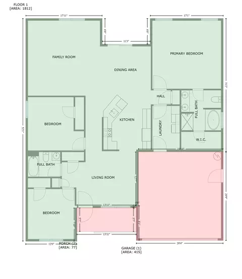 Floorplan - 724 White Cloud Dr, Lyman, SC 29365 photo 1 of 2