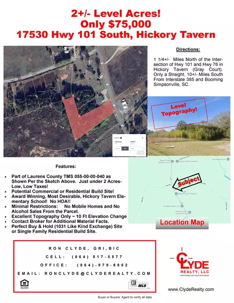 17530 S 101 Hwy, Laurens, SC 29645