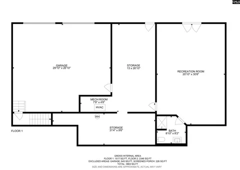 Floorplan - 239 Blackthorn Dr, Gilbert, SC 29054 photo 2 of 2