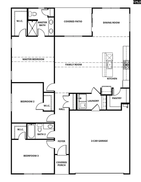 Floorplan - 1860 Wild Rice Rd, Gilbert, SC 29054 photo 1 of 1