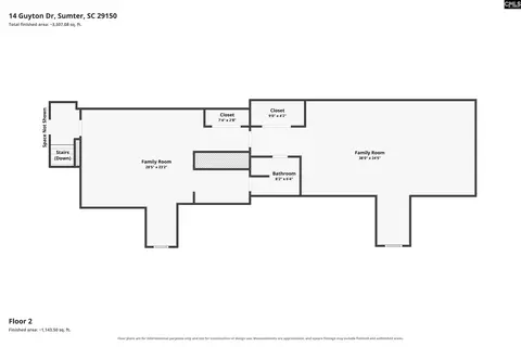 Floorplan - 14 Guyton Dr, Sumter, SC 29150 photo 2 of 3