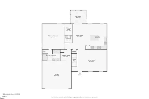 Floorplan - 12 Seaside Ln, Greer, SC 29650 photo 2 of 3