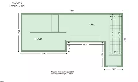 Floorplan - 117 Justin Ct, Easley, SC 29640 photo 3 of 7