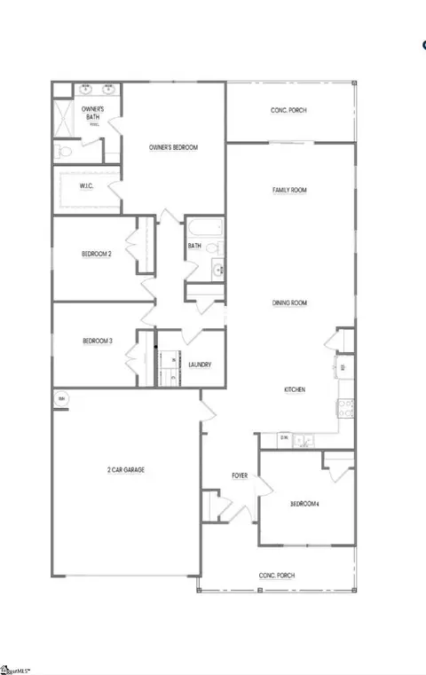 Floorplan - 746 Powers Rd #LOT 7, Laurens, SC 29360 photo 1 of 1