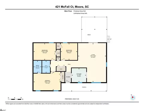 Floorplan - 421 Mcfall Ct, Moore, SC 29369 photo 1 of 1