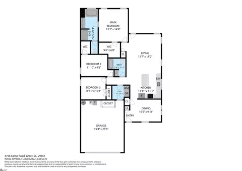 Floorplan - 3796 Camp Rd, Greer, SC 29651 photo 1 of 1