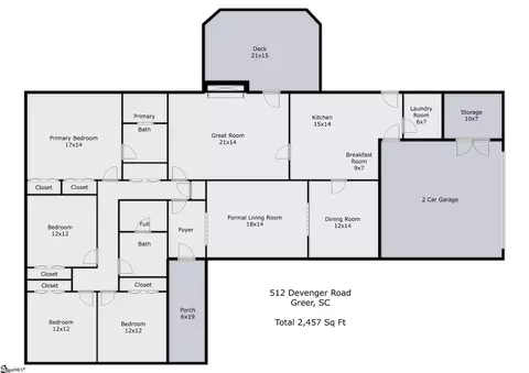 Floorplan - 512 Devenger Rd, Greer, SC 29650 photo 1 of 1
