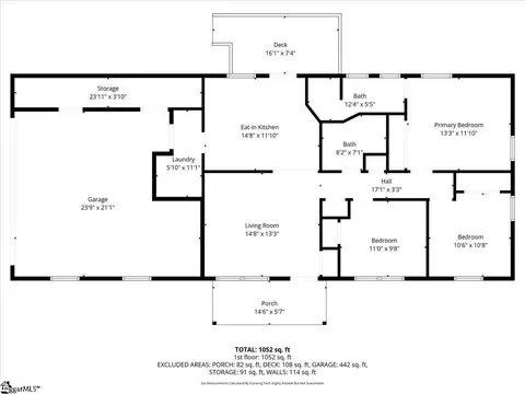 Floorplan - 501 Hickory Ln, Pendleton, SC 29670 photo 1 of 1
