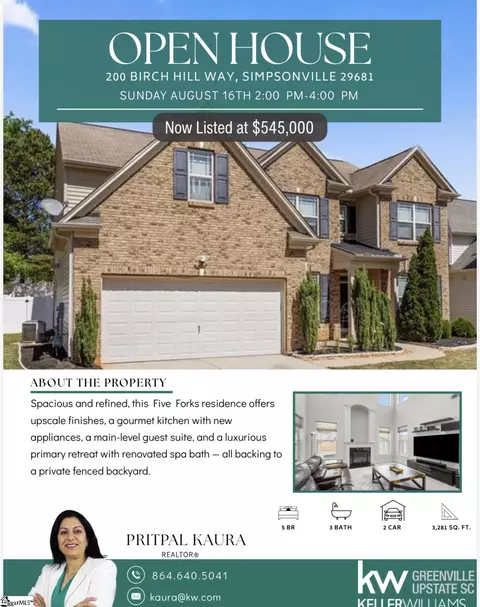 200 Birch Hill Way, Simpsonville, SC 29681