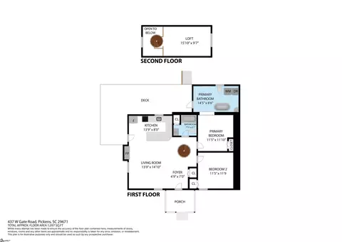 Floorplan - 437 435 West Gate Rd, Pickens, SC 29671 photo 3 of 5