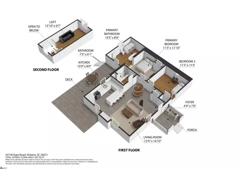 Floorplan - 437 435 West Gate Rd, Pickens, SC 29671 photo 1 of 5