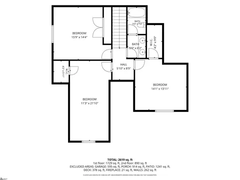 Floorplan - 6 Pine Knott Dr, Pelzer, SC 29669 photo 2 of 3