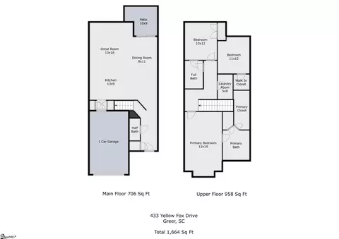 Floorplan - 433 Yellow Fox Rd, Greer, SC 29650 photo 1 of 1