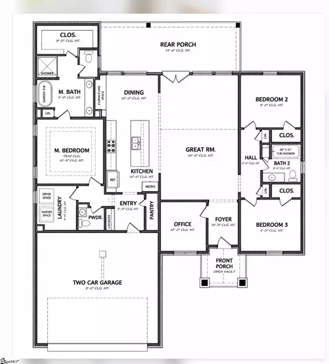 Floorplan - 924 Falling Waters Ln, Seneca, SC 29672 photo 1 of 1