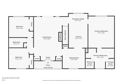 Floorplan - 204 Lakeside Dr, Walhalla, SC 29691 photo 2 of 3
