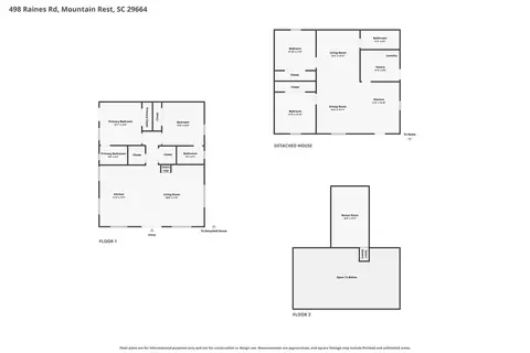 Floorplan - 498 Raines Rd, Mountain Rest, SC 29664 photo 2 of 2