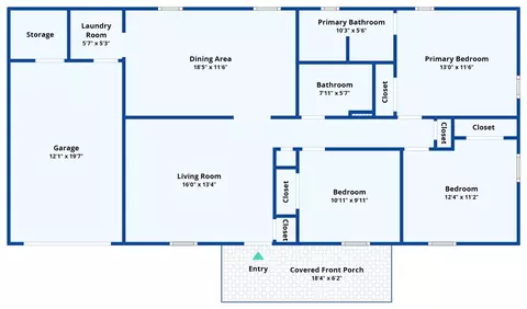 Floorplan - 322 Tribble St, Honea Path, SC 29654 photo 1 of 1