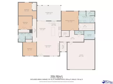 Floorplan - 1002 Tunbridge Pl, Florence, SC 29501 photo 1 of 1