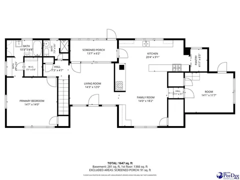 Floorplan - 302 Sliding Hill Rd, Cheraw, SC 29520 photo 1 of 3