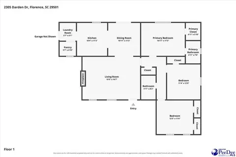 Floorplan - 2305 Darden Dr, Florence, SC 29501 photo 1 of 1