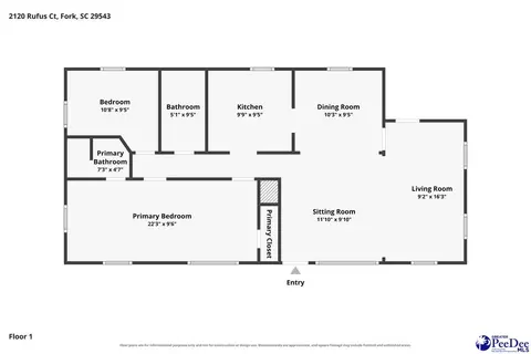Floorplan - 2120 Rufus Ct, Fork, SC 29543 photo 1 of 1